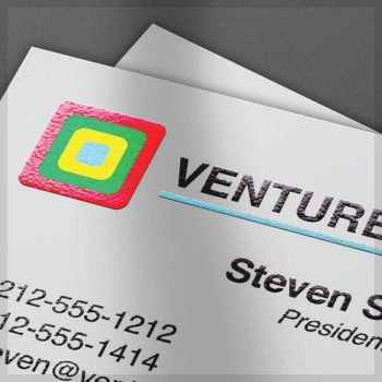 Spot Color Raised Ink Business Cards