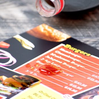 Waterproof Menus